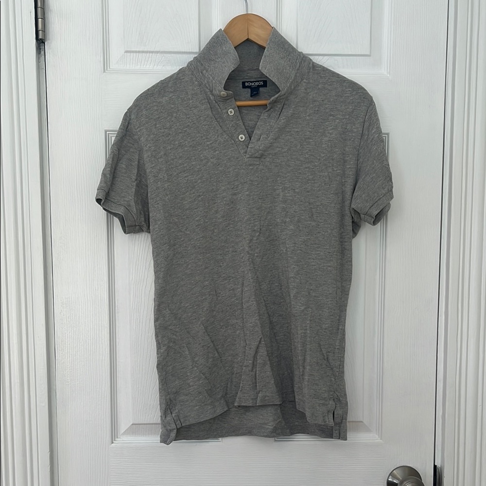 Bonobos Gray Short Sleeve Polo Shirt